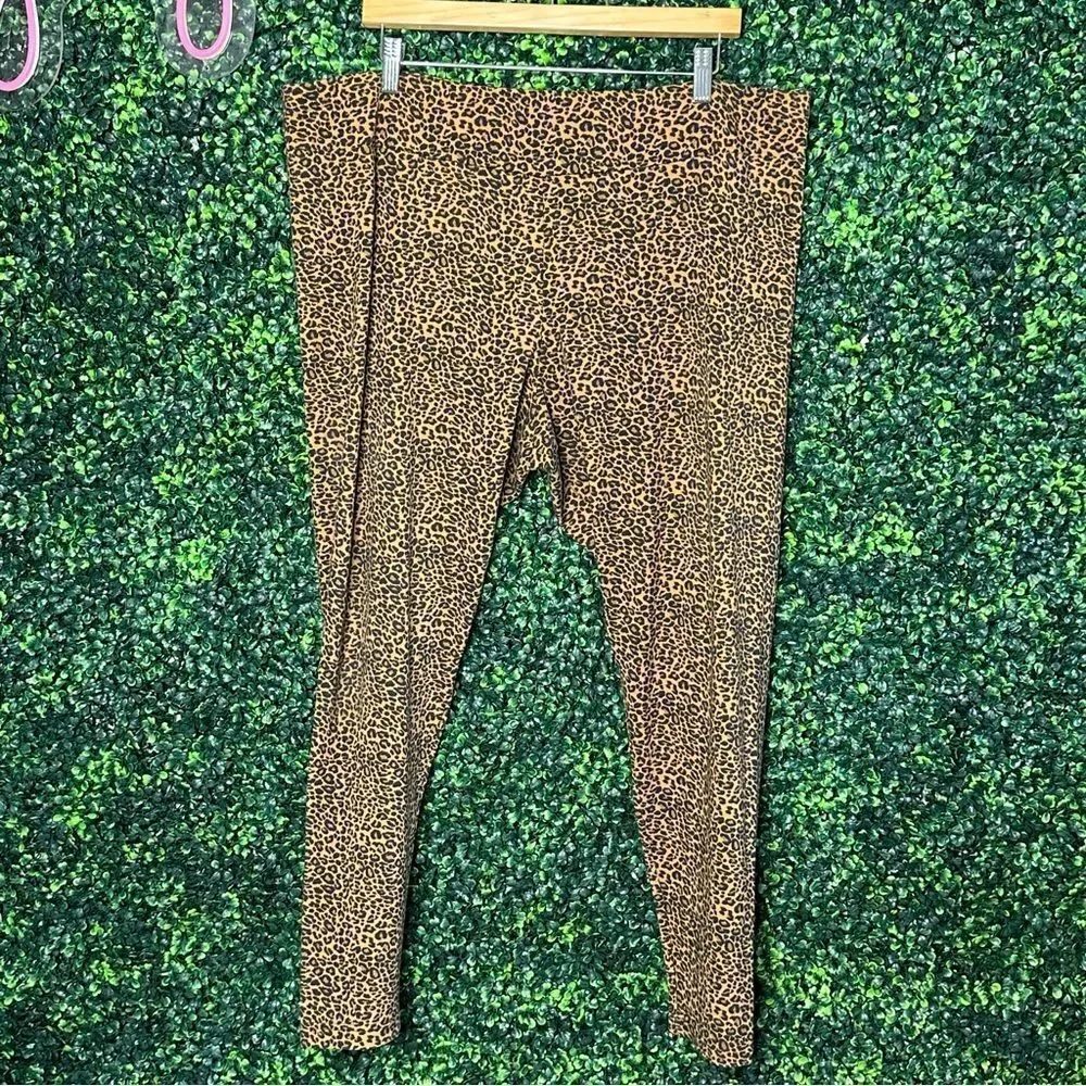 Time and Tru Cheetah Animal Print Leggings Sz XXXL